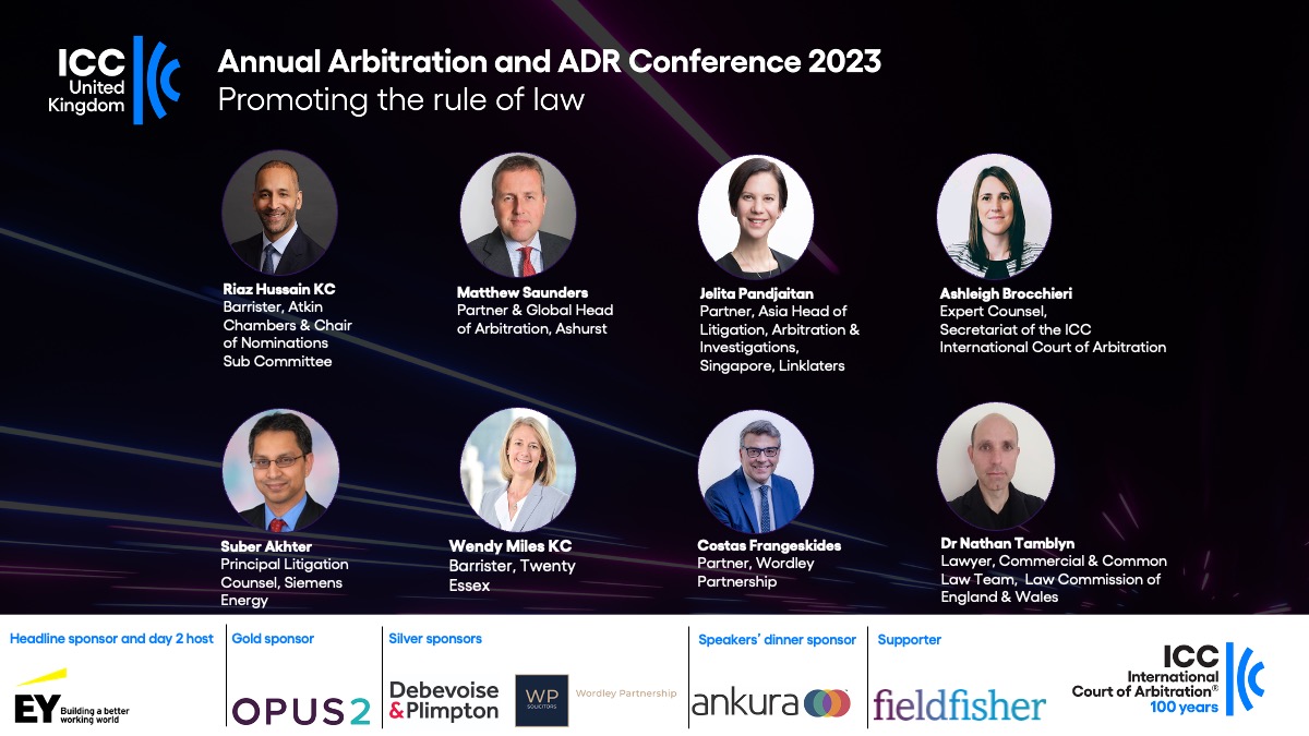 It’s the final day of our Annual Arbitration & ADR Conference! Here’s what to expect on Day 3: Meet our Nomination Subcommittee - How are appointments made? Arbitration Act Reform Renewable Disputes @iccwbo @ICC_arbitration #arbitration #ruleoflaw #ICCCourtat100 #ICCArbConf23