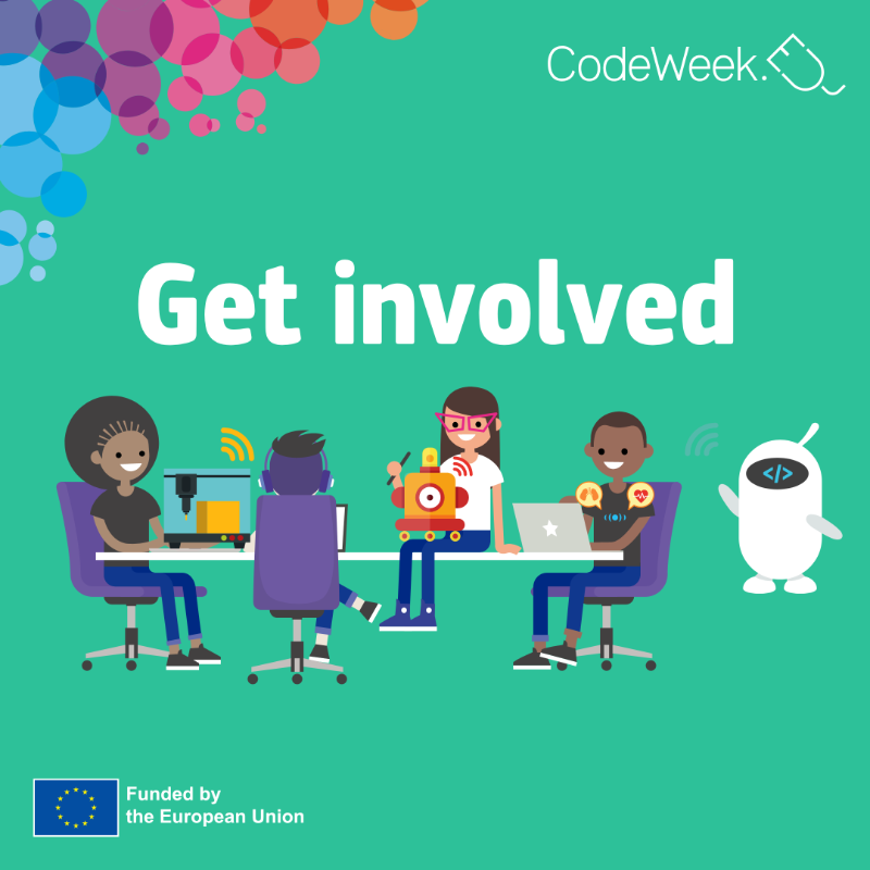 DigitalEU's tweet photo. ⌛️ 1 day till #EUCodeWeek ⏳

👩‍💻 Join the initiative and help us bring coding &amp; digital literacy to everybody!

Anyone is welcome to organise or join an activity:

🔸 Pick a topic
🔸 Download the toolkits
🔸 Visit our teaching resources

📅 7-22 October

Ready to get involved? 👇