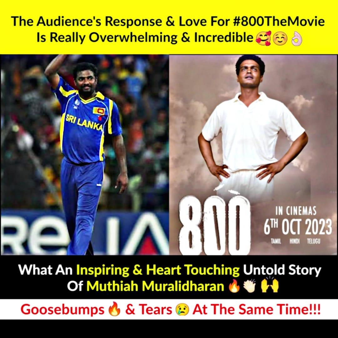 Just super happy and emotional after watching this masterpiece loved watching this biography of Muralitharan 
#800InCinemas