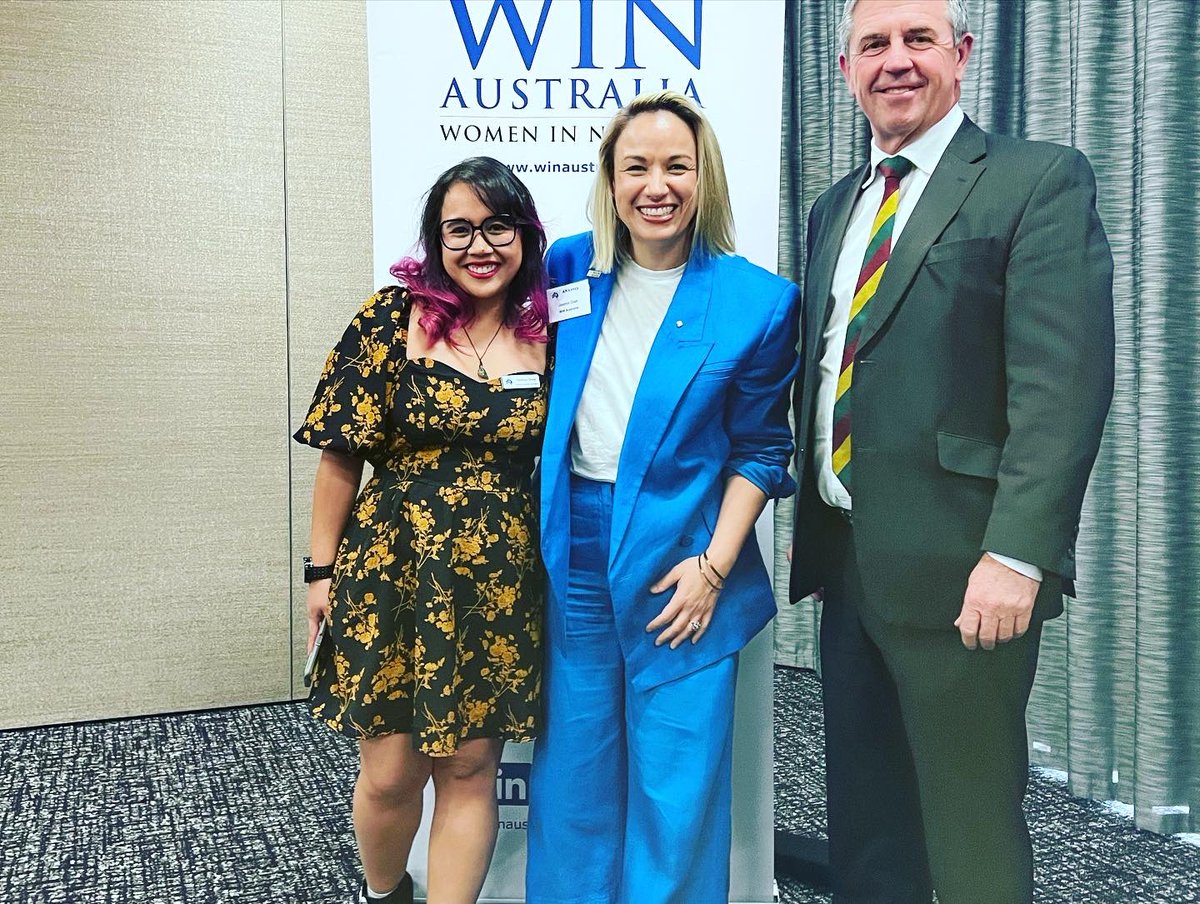Thanks for all the great discussion on how we can energise the Australian nuclear workforce and how we can communicate in a more inclusive manner. @AustNuclear Here are Hazliza and Jaz with WiN Australia supporter The Hon David Gillespie #Womeninnuclear #australiannuclear