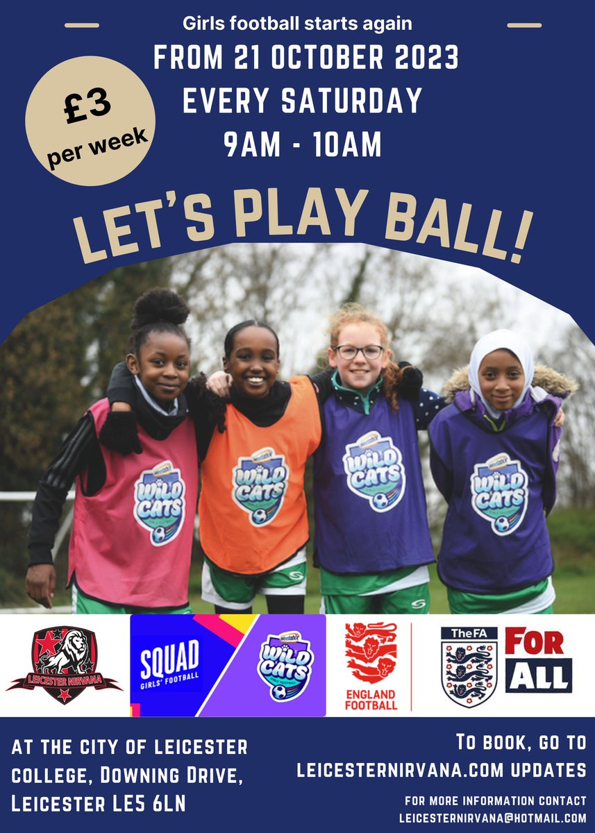 Our Girls football is back. Saturday 21st October 2023, 9am to 10am at the City of Leicester.
@kestrelmead
<a href="/OrchardMead_PE/">Orchard Mead Academy - PE</a>
<a href="/OrchardMead/">Orchard Mead Academy</a> <a href="/WillowbrookTMET/">Willowbrook Mead Primary Academy</a>
<a href="/KrishnaAvantiPS/">Krishna Avanti PS</a>
<a href="/AvantiFields/">Avanti Fields School</a>
<a href="/HumboAcademy/">Humberstone  Academy</a>
<a href="/InspireTogeth3r/">Inspire Together</a>

Register now docs.google.com/forms/d/e/1FAI…
