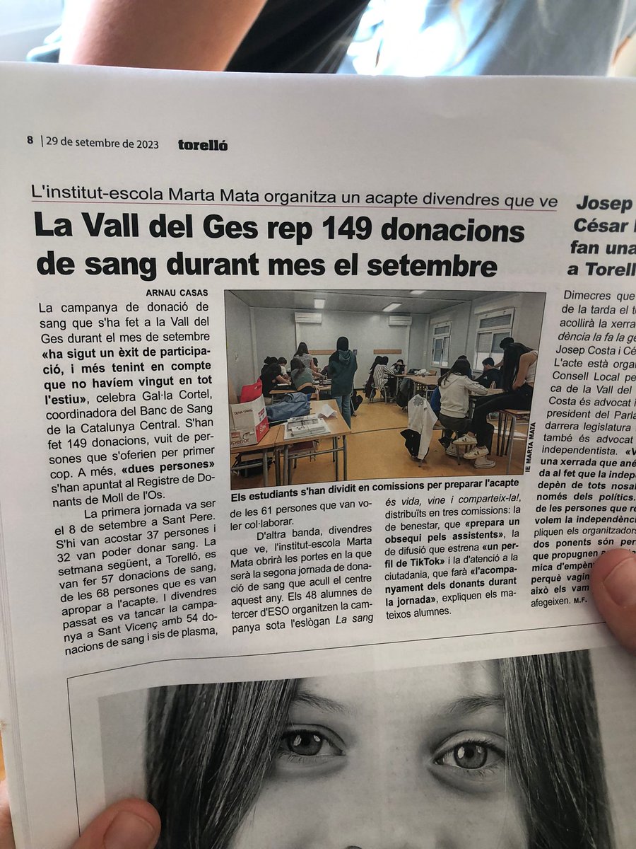 SOS_Torello's tweet photo. Avui és la donació de sang!! Ja hem començat i estem esperant als donants. No hi falteu!! https://t.co/NTDicOO19C