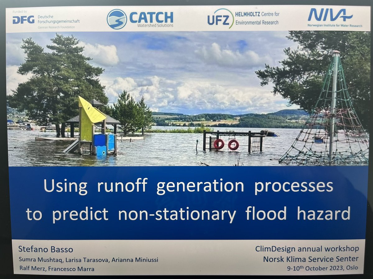 Stefano Basso (@catchlab1) on Twitter photo Ready for next week annual meeting of the ClimDesign project (#Climate adjusted design values for #extreme #precipitation and #flooding).
Thanks to the Norwegian Centre for Climate Services, <a href="/Hydro_irenebn/">Irene Brox Nilsen</a>, <a href="/EngelandRn/">Kolbjørn Engeland</a> for the invitation.
I very much look forward to the meeting! Ready for next week annual meeting of the ClimDesign project (#Climate adjusted design values for #extreme #precipitation and #flooding).
Thanks to the Norwegian Centre for Climate Services, <a href="/Hydro_irenebn/">Irene Brox Nilsen</a>, <a href="/EngelandRn/">Kolbjørn Engeland</a> for the invitation.
I very much look forward to the meeting!