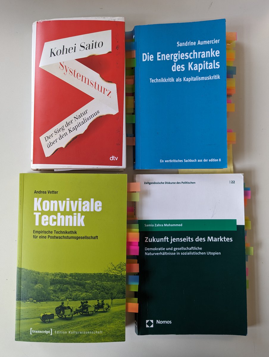 Für die Oktoberausgabe des <a href="/TAGEBUCHat/">TAGEBUCH</a> durfte ich gleich vier Bücher rezensieren, in denen es um Technik, Marxismus, Wirtschaftsplanung, Degrowth und Kommunismus geht. Link zum Artikel (hinter Paywall) im Thread 1/
