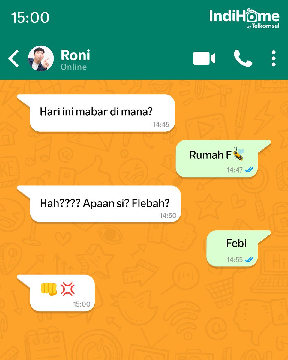 Semoga kita semua dihindarkan dari temen-temen yang ketikannya alay dan berteka-teki kaya gini 🙏🏻

#IndiHomebyTelkomsel
#BersatuLebihMudah