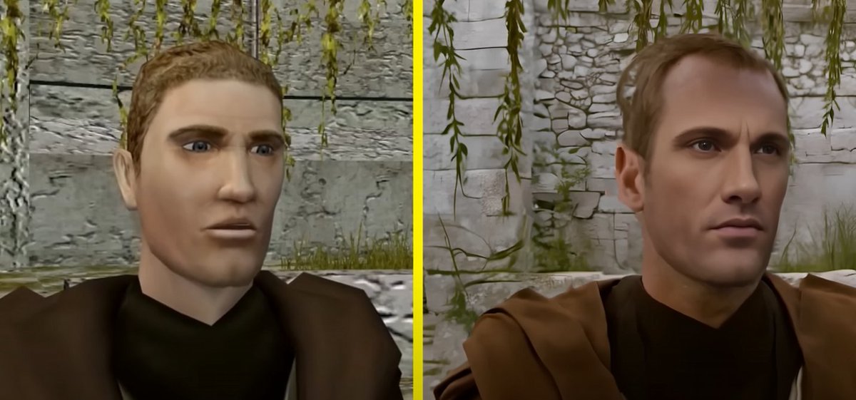 MikeL95909794's tweet photo. @ResaPixie @Mani_Haider_W @EMC3D Look at what they did to this other person, too. It's a completely unrealistic expectation in the real world to go from a 20-year old blob of polygons to that handsome devil.

Come on people, is this really what we're spending our outrage on now? https://t.co/YR7zoG5oX6