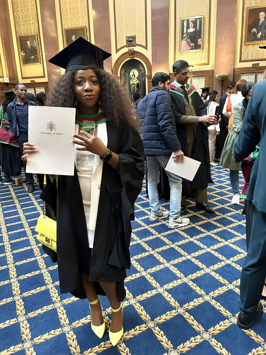 MSc Degree Bagged!!! 🧑‍🎓🎉

It wasn’t an easy journey but I scaled through. All thanks to God Almighty. 😇🙏

Officially the latest graduate in town!!! Periodttt 🥰

#convocation #mscgraduate #ulsteruniversity #proudofuu