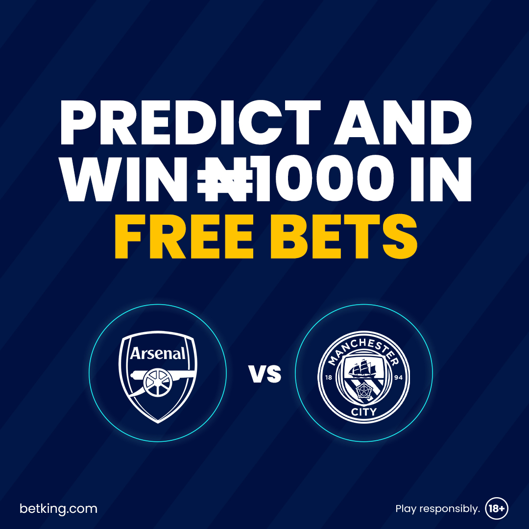 BetKingNG's tweet photo. ๐ฎ Predict the score of Arsenal vs Manchester Cityl for a chance to win N1000 in free bets. 20 Winners will be selected!
Entries close at 3 pm, 8/10/2023 โ
Only one entry allowed
Include your User ID
Include the hashtag #SomethingNewIsHere https://t.co/Dx2hqUUV37