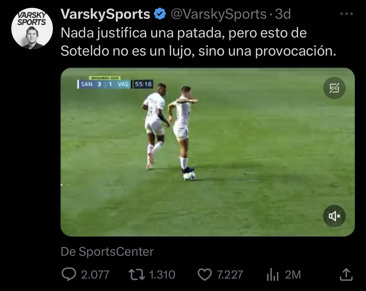 Engelbeth4's tweet photo. Varsky sobre Soteldo 🇻🇪

Varsky sobre Barco 🇦🇷

Dejare esto aquí, uno es un provocador🇻🇪 y el otro es un fenómeno 🇦🇷

@VarskySports https://t.co/7nT1RuNizB