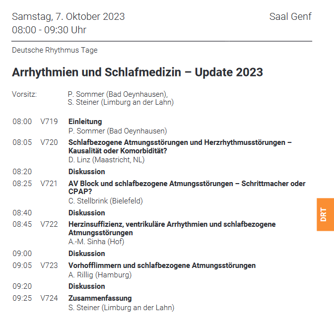 Morgen Early Bird (Aufstehen lohnt sich!):
Spannende Vorträge zum Thema Arrhythmien und Schlafapnoe bei den #DGKHerztage in Bonn:

#AG35_DGK