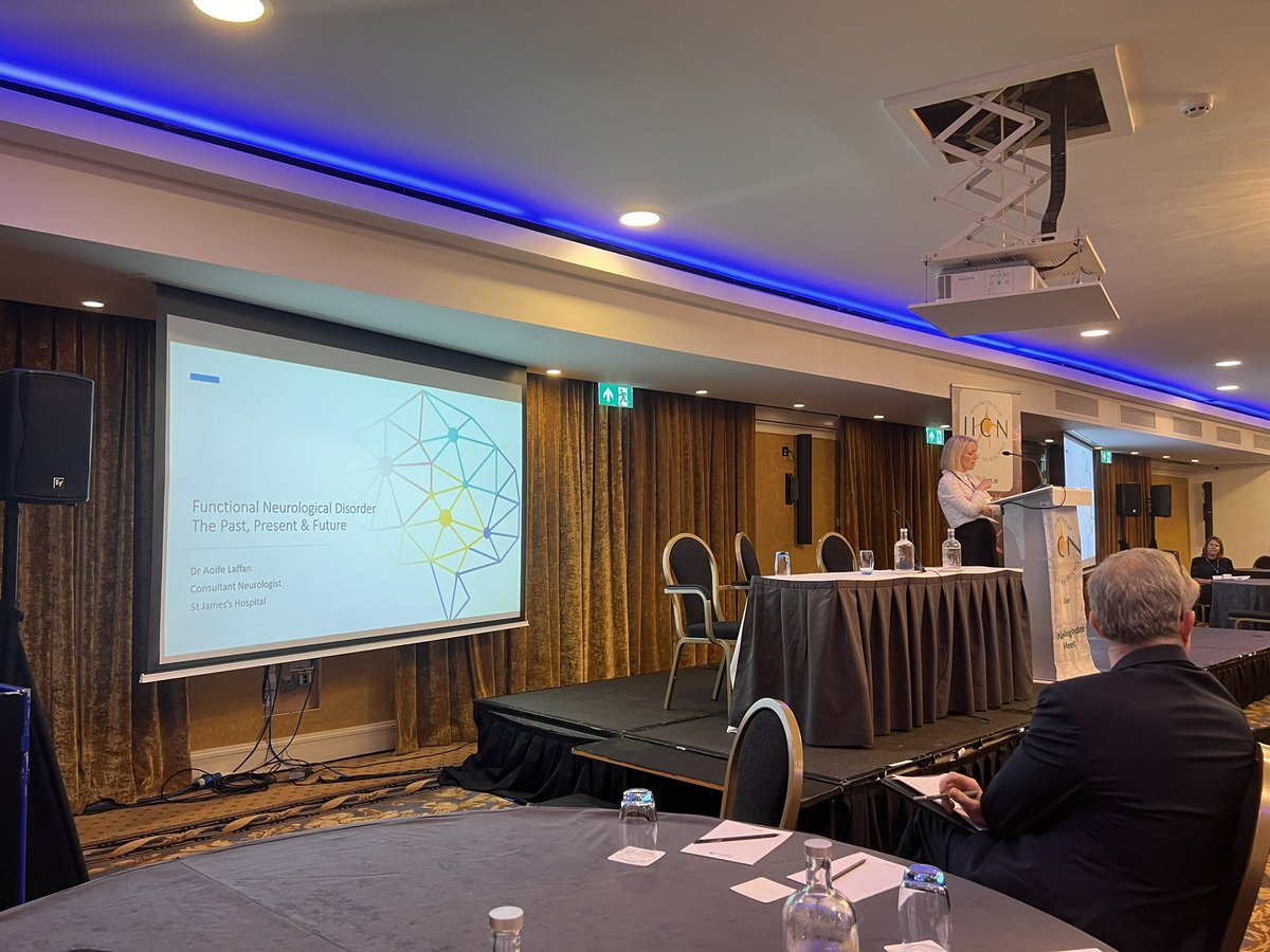 jonstoneneuro's tweet photo. Dr Aoife Laffan, Neurologist, organised and here is introducing the first ever training day on FND in Ireland run by @IICN_ie 👏👏👏👏 https://t.co/N3ASnxmIBw