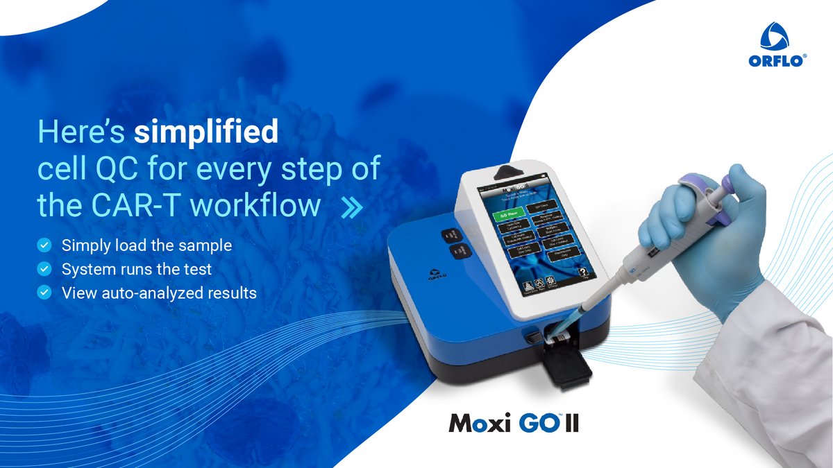 Removing complexities from cell analysis in CAR-T workflows. orflo.com/moxi-go-ii/?%2… #Orflo #Biotechnology #celltherapy #genetherapy #immunotherapy #CARTCellTherapy