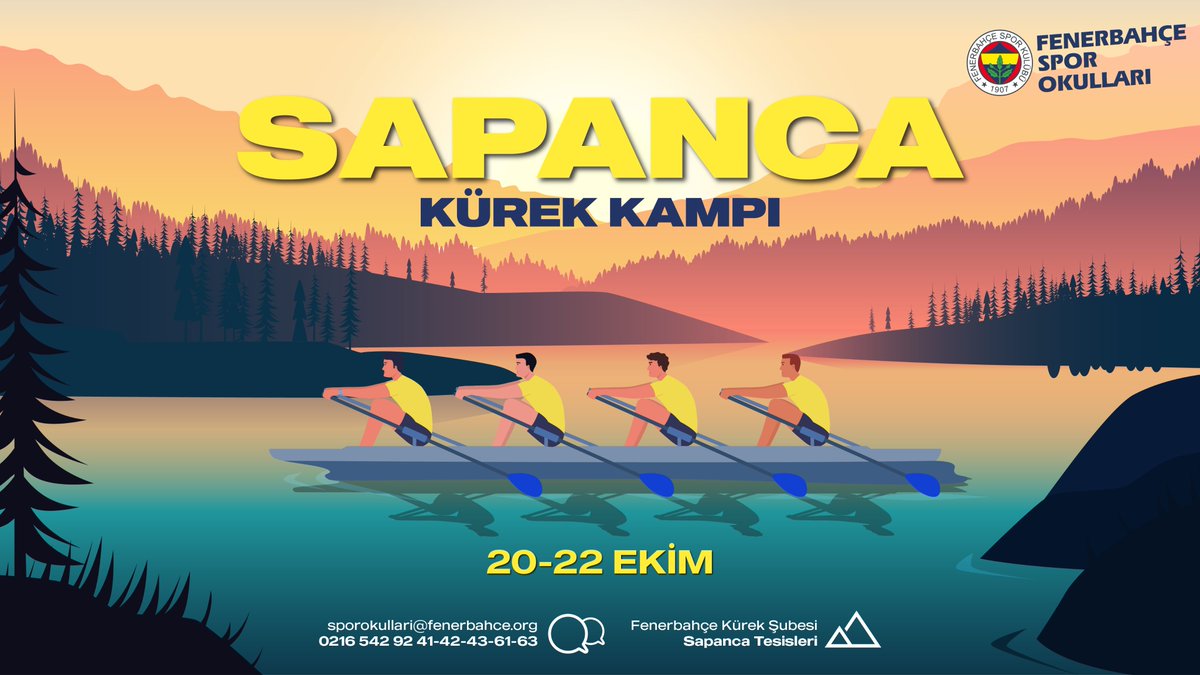 Fenerbahçe Spor Okulları 2023 Güz Kürek Kampı 20-22 Ekim 2023 / Sapanca 👉 t.ly/F9SRH