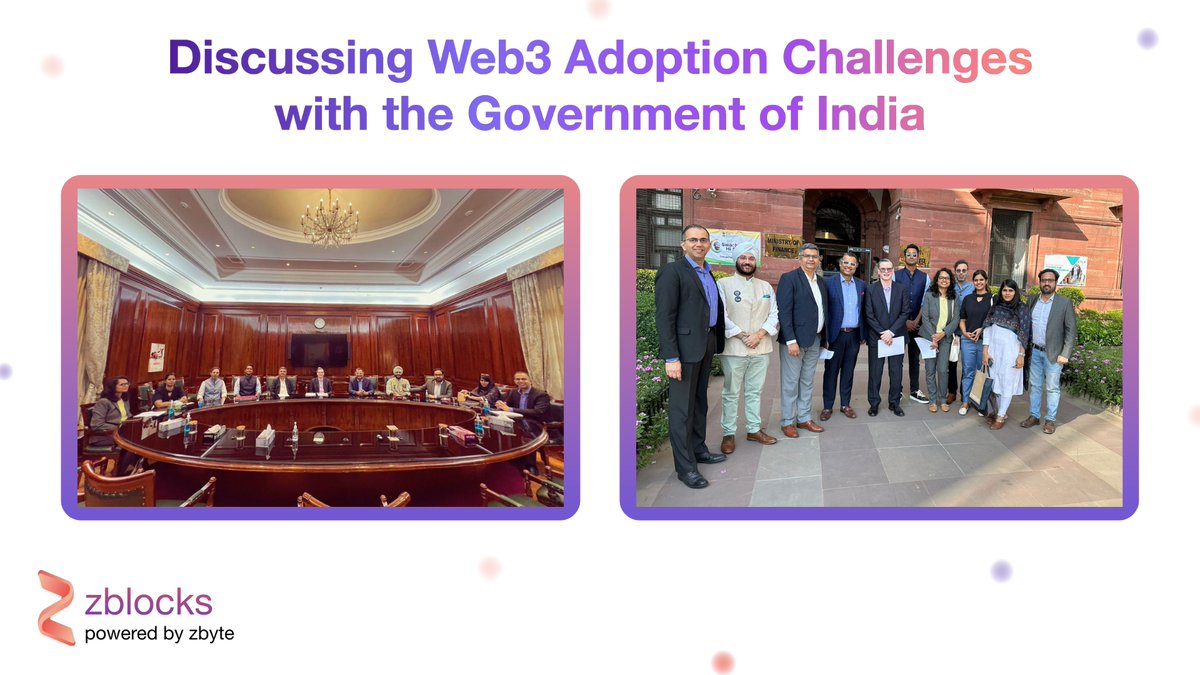 zblocks_io's tweet photo. We're thrilled to share that our co-founder, @Ankushtiwari, attended a pivotal discussion on Web3 adoption challenges with the Government of India and discussed important aspects with the @FinMinIndia officials. A heartfelt thank you to the @BW3Association for initiating this. https://t.co/YzcSs3aIEF