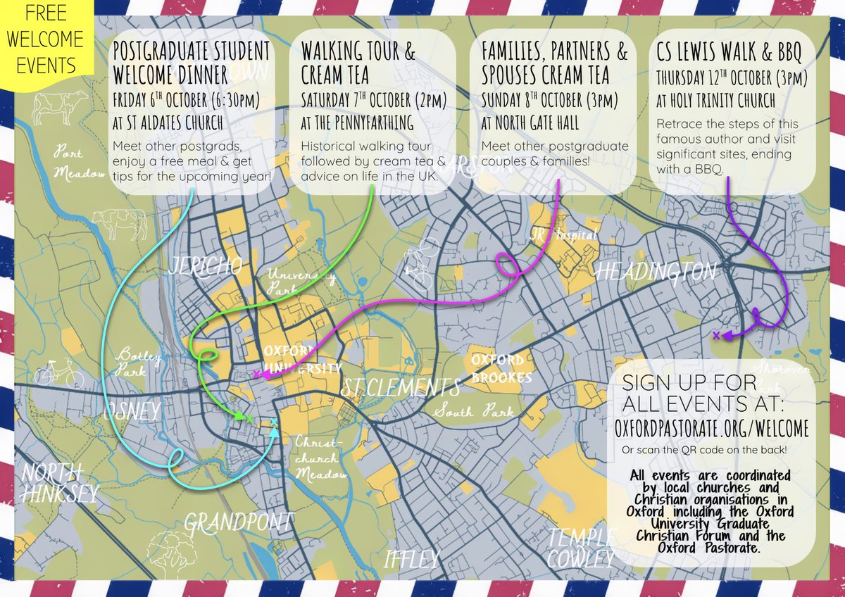 Lots of welcome events on for new postgrads in Oxford.