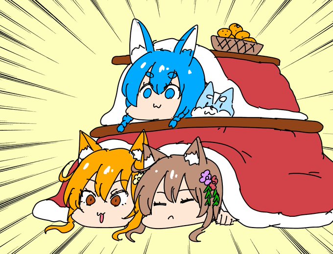 「hair ornament under kotatsu」 illustration images(Latest)