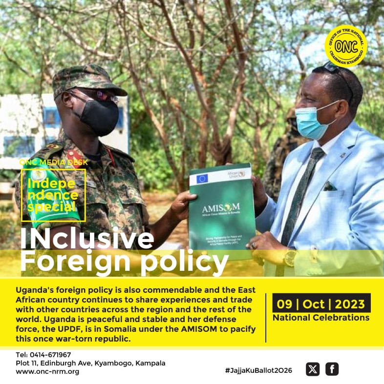 2. '📈💼 With a focus on economic development, the NRM government champions Uganda's role in regional and international forums such as EAC, IGAD, AU, and UN. We believe in leveraging partnerships for peace, security, and prosperity. 
#JajjaKuBallot2026
 #InternationalCooperation'