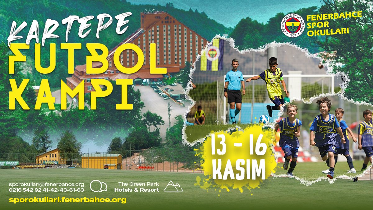 Fenerbahçe Spor Okulları 2023 Kartepe Futbol Kampı / 13-16 Kasım 2023 👉 t.ly/tm778