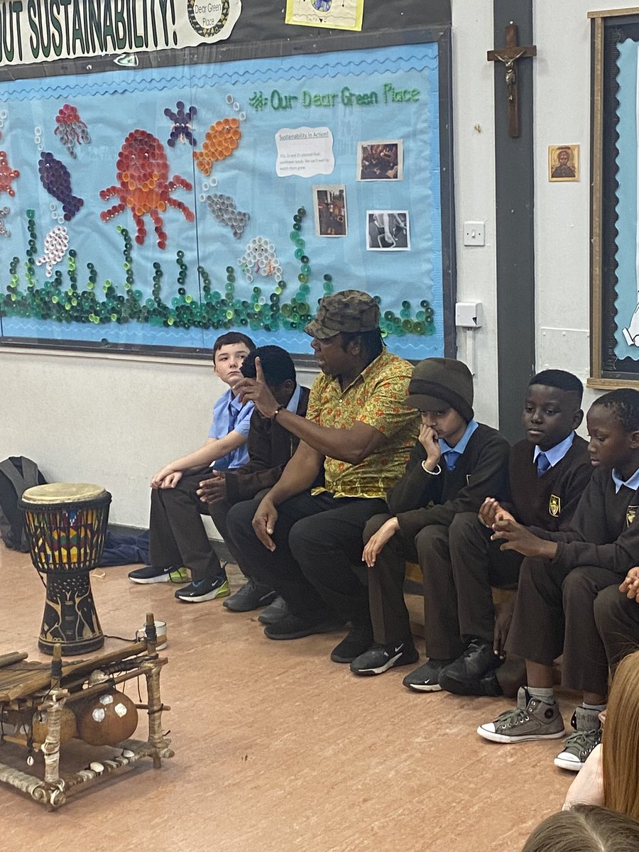 gw14gillfillan1's tweet photo. Such brilliant African storytelling and drumming here @StBlanesGCC with Chief Chebe. Such excitement and engagement from our children! #blackhistorymonth #celebrating #diversity https://t.co/KSOp8nWrhM