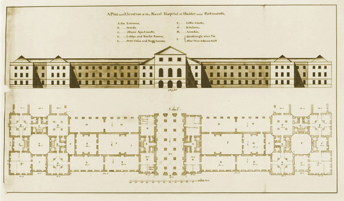 After submissions to King George II, led by the Earl of Sandwich and the Admiralty, planning for Royal Haslar commenced in 1745. Designed by Theodore Jacobsen FRS, construction was under the direction of James Horne, a surveyor, and John Turner, a Master Carpenter.
#historichomes