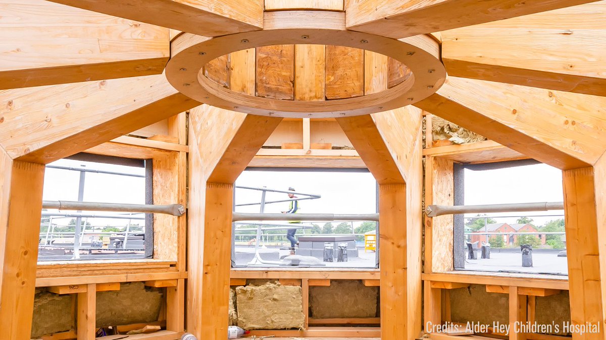 PEFC-certified timber stars in a new healthcare project for <a href="/AlderHey/">🏥 Alder Hey 💙</a> children's hospital, helping to create a unique space for healing. Alder Hey breaks with the cold, institutional appearance of many hospitals with the sensitive &amp; creative use of timber. treee.es/AlderHey