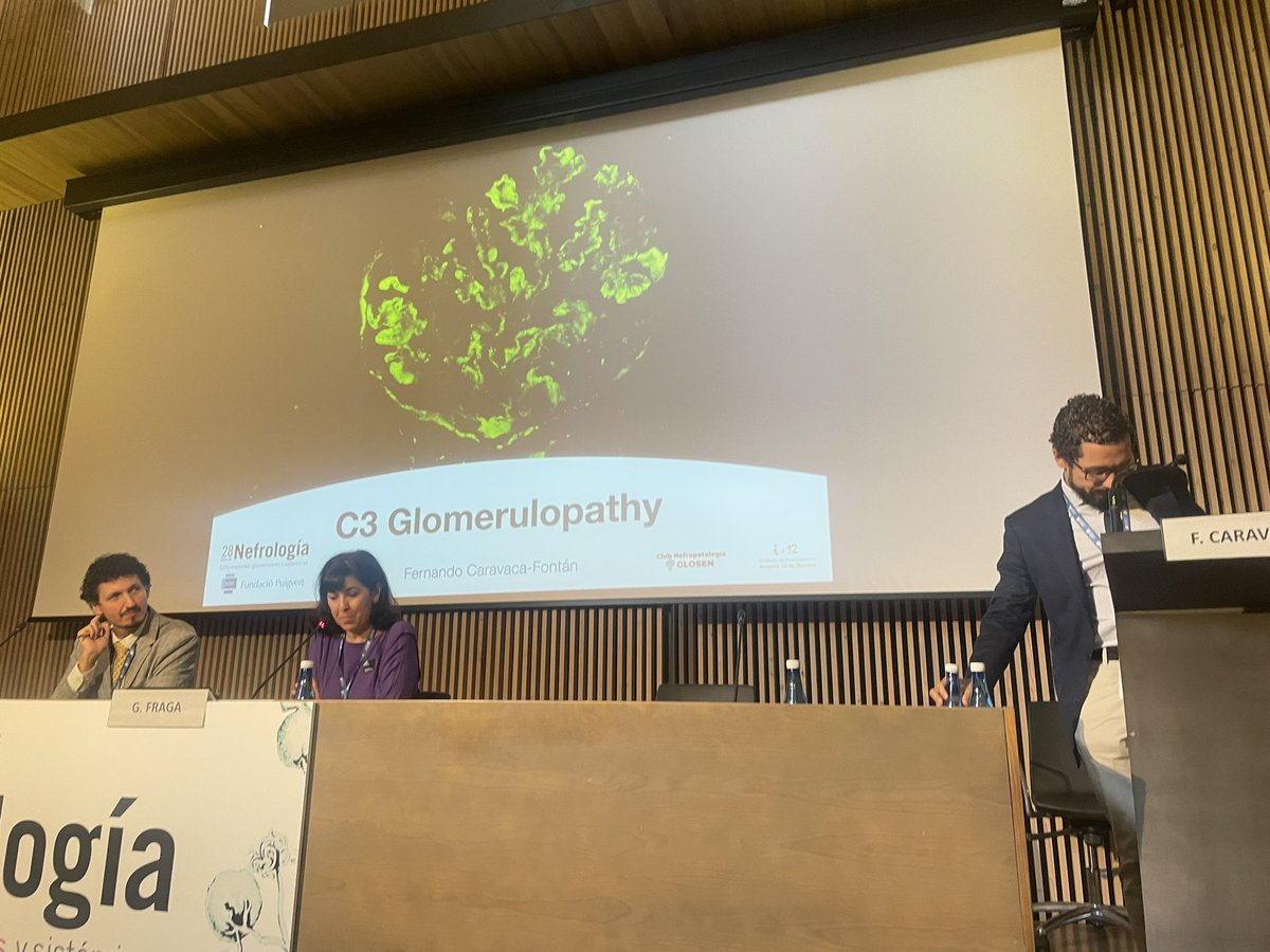 PepaSolerR's tweet photo. #C3GN by @fcaravacafontan A #raredisease in the kidney #glomerulardiseases23 @FPuigvert A new discovered disease!! https://t.co/FF6OQuY02s