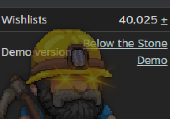 Below the Stone just hit 40,000 wishlists!

#gamedev #indiegame #pixelart