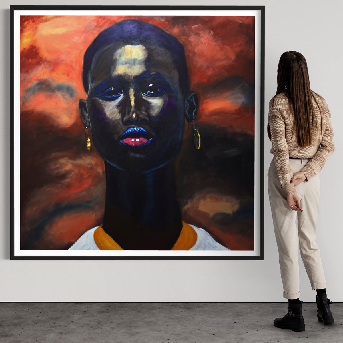 nwobi_'s tweet photo. Title: Queen Sudan 
Series: Fashionably Aesthetic (1/3)

"Queen Sudan" is a captivating art piece that celebrates the regal beauty of African women. Adorned in majestic royal attire and accessories, this artwork captures the essence of strength, elegance, and a unique aesthetic.. https://t.co/QvzvWagSjB