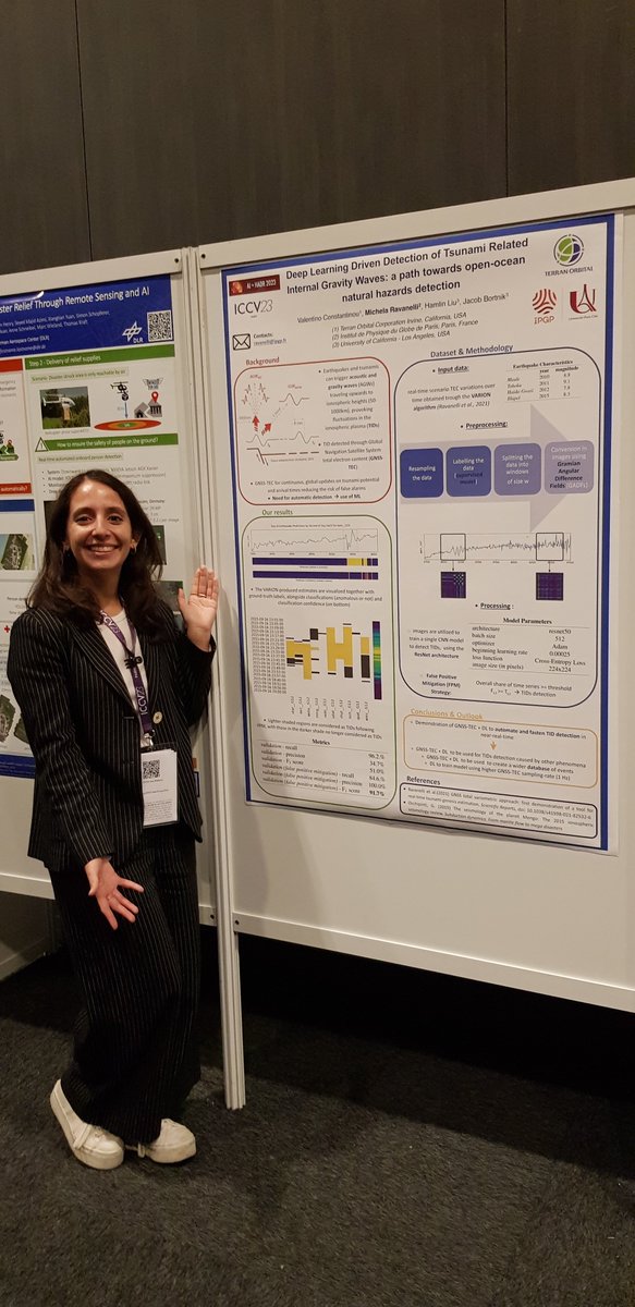 MichiRavanelli's tweet photo. It was an amazing opportunity to present our work about deep learning detection of ionospheric perturbation at AI+HADR @ICCVConference .
Thanks @Ritwik_G for the fantastic organization!

#ICCV2023 #ICCVConference #AI #HADR #ionosphere #GNSS https://t.co/2r3koZtAZJ