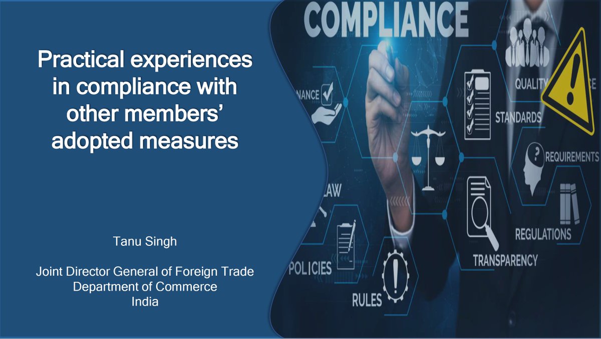 IndiaWTO's tweet image. The delegation of India participated in the thematic session on SPS and TBT on the G90 agreement-specific proposals

Practical experiences in complying with other members&apos; adopted measures were discussed and challenges highlighted

@gdlohani
@WTO #TradeAndDevelopment