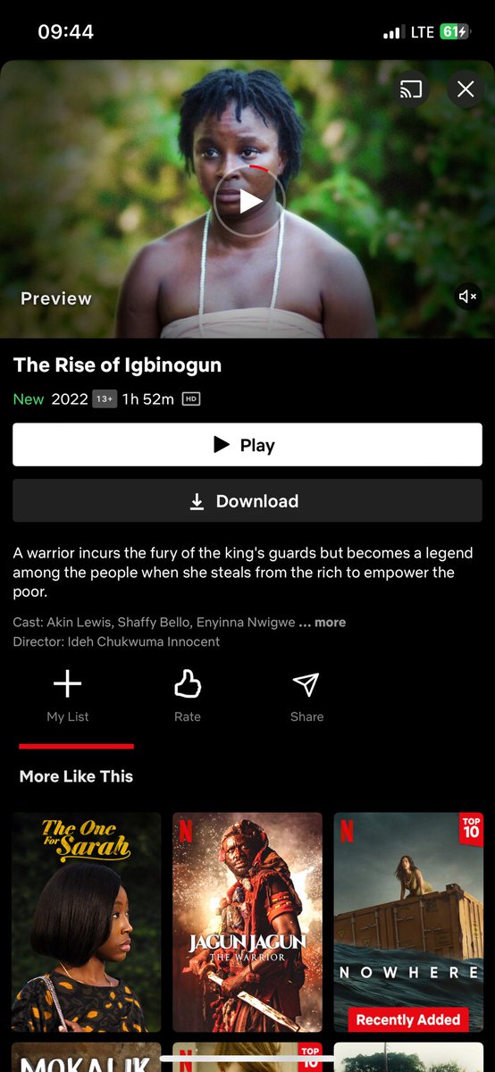 It’s weekend for all my epic movies lovers, go watch #TheRiseOfIgbinogun on Netflix 

@femibranch @ShaffyBello doesn’t disappoint, they interpreted their roles well