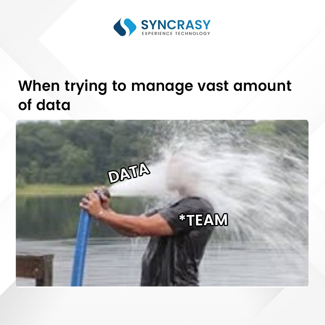Syncrasy_Tech's tweet photo. Ever felt like your team is navigating through a data tsunami?

Managing vast amounts of data can be a real challenge, leading to confusion, errors, and inefficiencies. But fear not, #MDM system is here to save the day!

#meme #data #Management https://t.co/g948GuGfvw