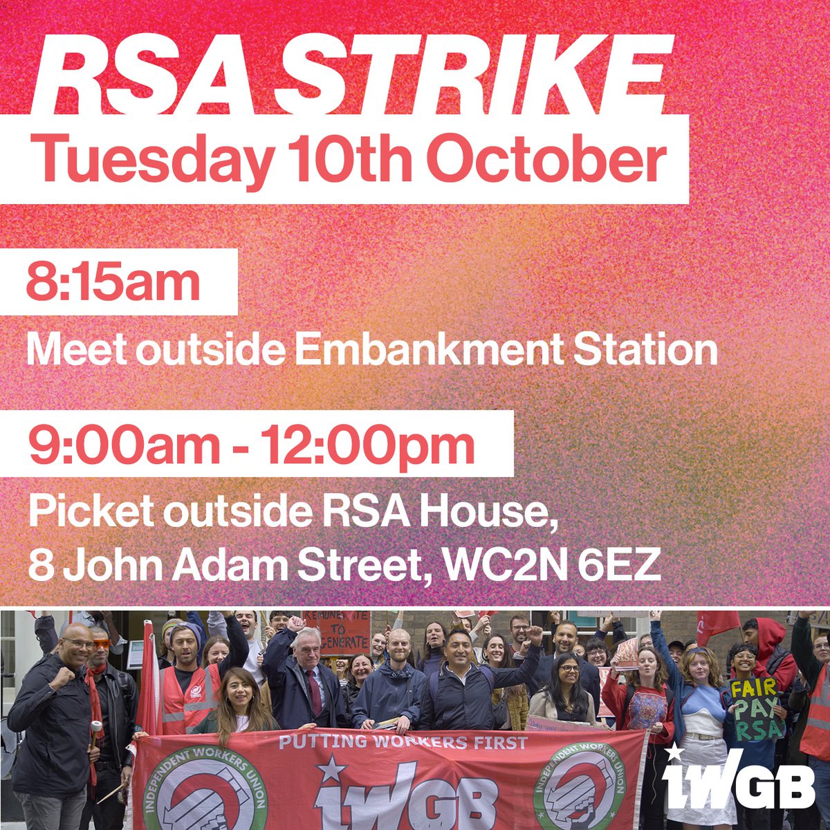 As we prepare for round#2 of strikes on the 10th, the #RSA have been in touch & despite sitting on £8.7 million in reserves they are not budging on their offer of a one off payment of £500! We demand a proper pay rise, not one offs! See you all on the pickets on Tuesday!😎🥁1/2