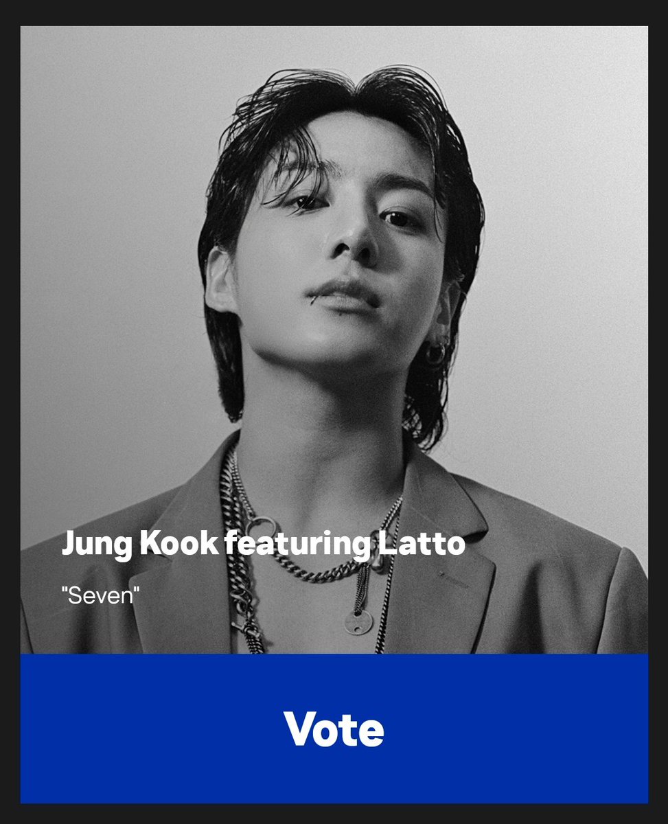tkvtarchive's tweet photo. [MTV EMA]

Best Song: SEVEN by Jungkook
🔗: https://t.co/g18R8quYJ5

Best K-Pop: JUNGKOOK
🔗: https://t.co/05zLFgiOxy

• Vote after every 10 sec!
⏰: 1st Nov (KST) https://t.co/mWSzWdXejJ