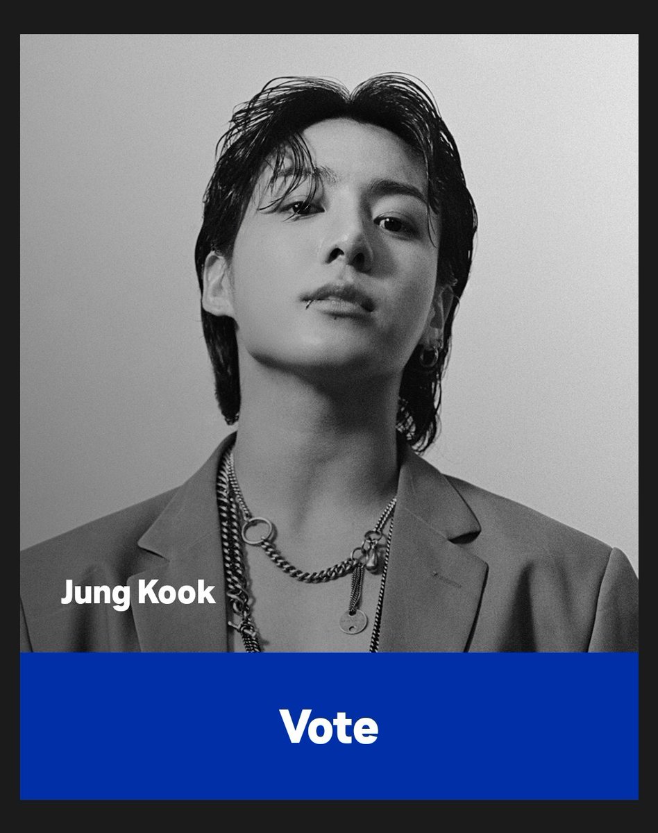 [MTV EMA]

Best Song: SEVEN by Jungkook
🔗: mtvema.com/vote/best-song/

Best K-Pop: JUNGKOOK
🔗: mtvema.com/vote/best-kpop/

• Vote after every 10 sec!
⏰: 1st Nov (KST)