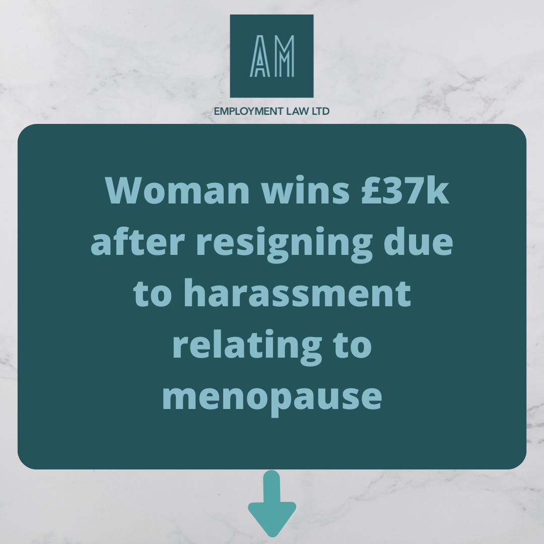 A woman has won £37,000 after her employer dismissed her menopause symptoms.

Ms Farquharson was successful in her claim for constructive unfair dismissal and for discrimination on the grounds of her sex (harassment). 

bbc.co.uk/news/uk-scotla…