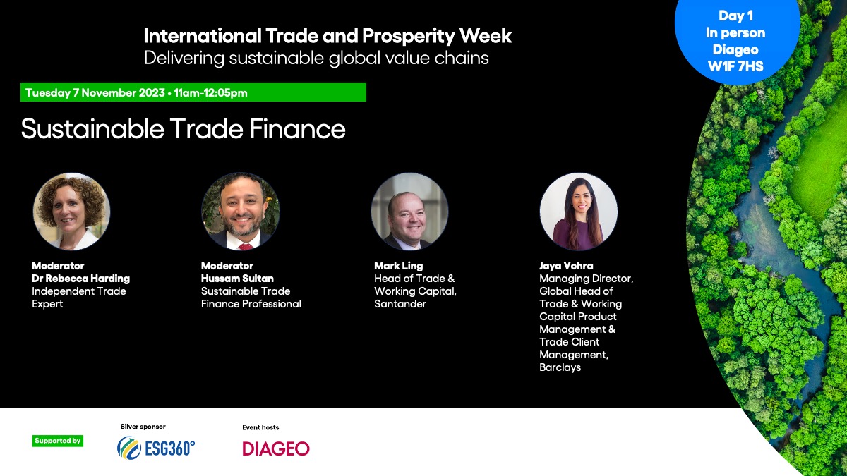 Sustainable trade finance is key to achieving the #SDGs, advancing inclusive development, and helping to mitigate climate change. Hear from trade finance experts at this session at #ITPW2023. Secure your place here: bit.ly/46LCptv @iccwbo #Sustainability #WeAreICC