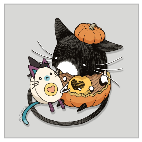「ハロウィンおっぽ #Halloween」|喜耶麻アキ▶︎デザフェス両日【H399-400】のイラスト
