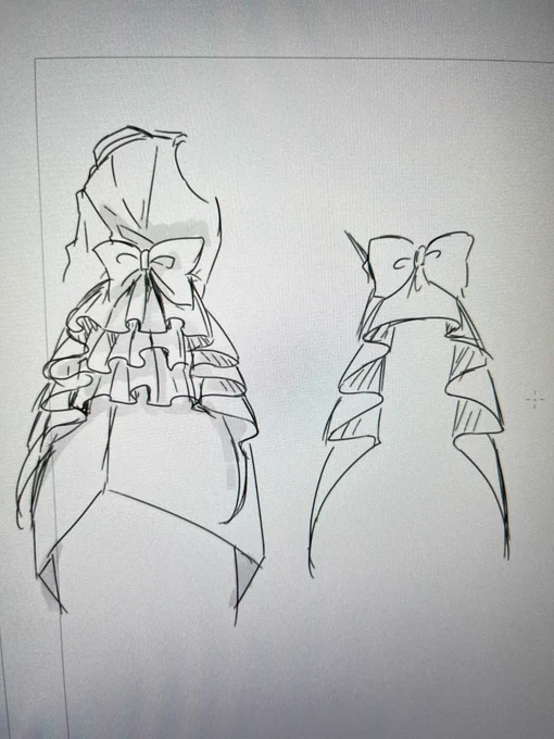 もしかしてバックフリルにリボンは添えるだけのこういう系のやつ??右のフリルくらいだとメンズのジャケットでもあったような??
なんつーのこれきしめんみたいなん

わかんね 