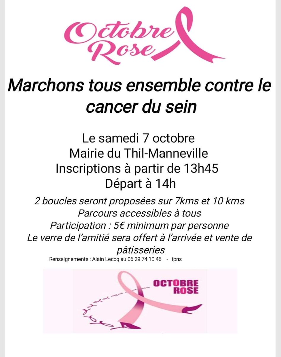 J - 1 !
Rendez-vous demain à 13h45 pour une marche conviviale et solidaire. 
#EMMA #octobrerose2023