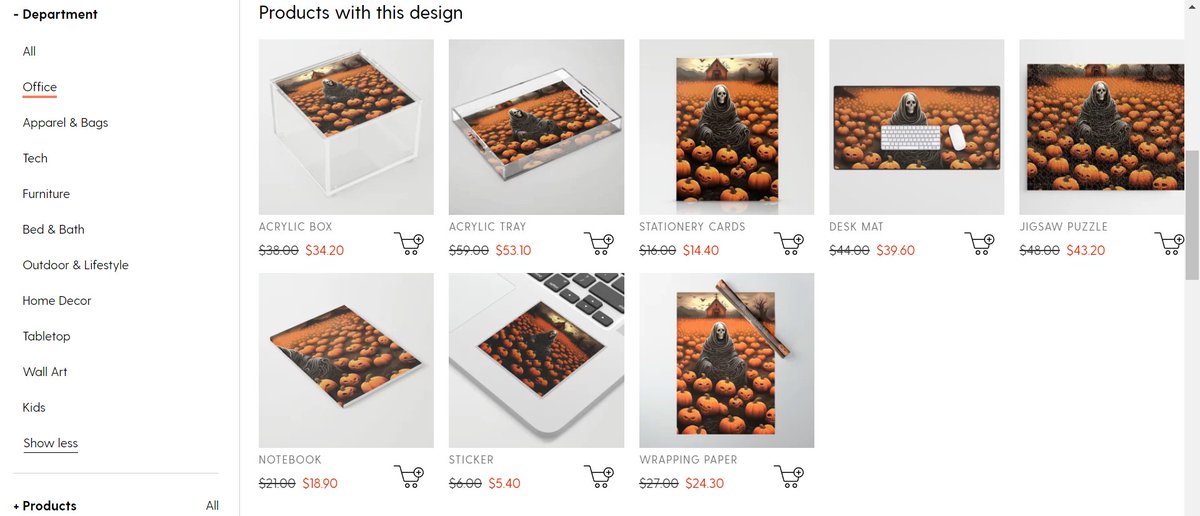 TaicheTees's tweet photo. Skeleton Ghost And Creepy Pumpkin Patch Of Jack O Lanterns Art #taiche #Society6 #office #acrylicbox #acrylictray #deskmat #jigsawpuzzle #greetingcards #notebook #Stickers #wrappingpaper #halloweenlife #halloweenobsessed #halloweentreats #autumn #pumpkins https://t.co/udGCSxi6sb https://t.co/i0kwUK873T