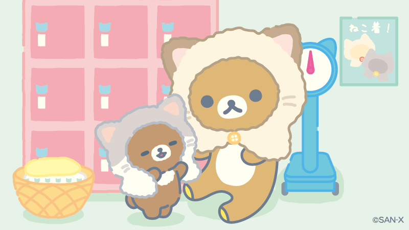 こぐまちゃん、着せてほしいのかな？ #ねこねこの湯