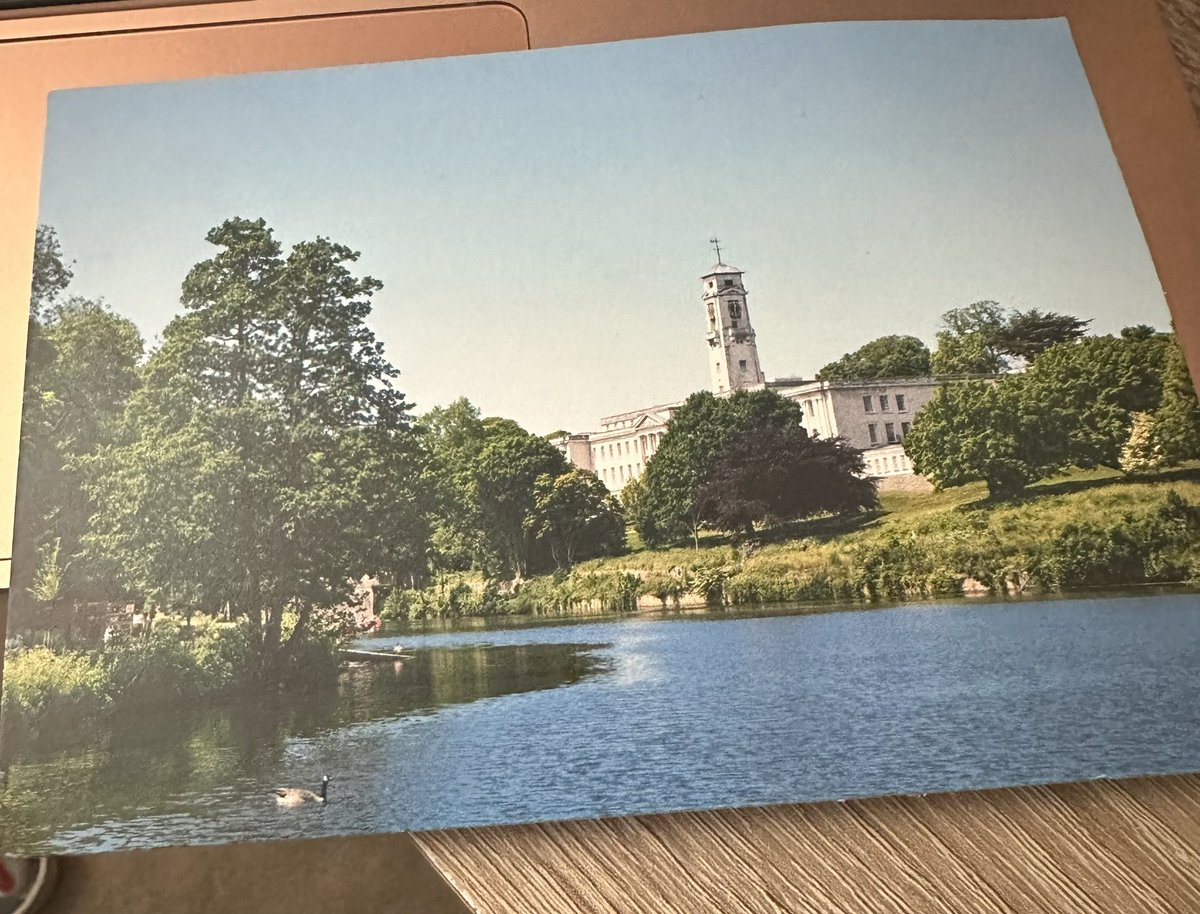 Happy post! ✉️ A lovely postcard of the <a href="/UniofNottingham/">Uni of Nottingham #WeAreUoN</a> University Park Campus from <a href="/UoNAppEnglish/">Applied English (MA English) online</a>. Let’s hope I can find an equally lovely Hertfordshire inspired one to reply