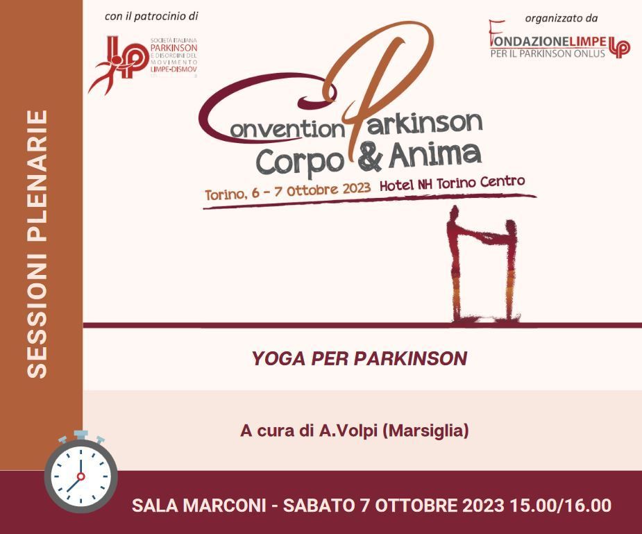 𝐅𝐎𝐂𝐔𝐒 𝐎𝐍 
👇     
𝐘𝐨𝐠𝐚 𝐩𝐞𝐫 𝐏𝐚𝐫𝐤𝐢𝐧𝐬𝐨𝐧 
𝐂𝐎𝐍𝐕𝐄𝐍𝐓𝐈𝐎𝐍 “𝐏𝐚𝐫𝐤𝐢𝐧𝐬𝐨𝐧: 𝐂𝐨𝐫𝐩𝐨 &amp; 𝐀𝐧𝐢𝐦𝐚” 

𝟔/𝟕 𝐎𝐭𝐭𝐨𝐛𝐫𝐞 𝟐𝟎𝟐𝟑 
#parkinson #corpoeanima #convention #fondazionelimpe #congress #parkinsondesease
