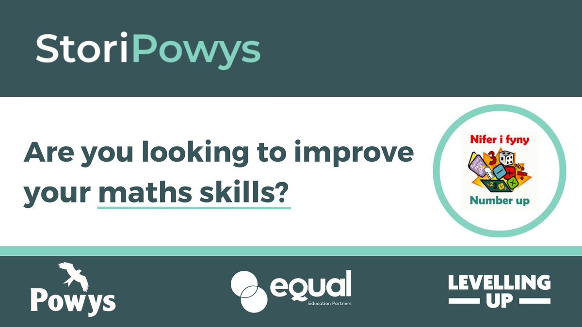 Are you looking to improve your maths skills? ➕➖

We are offering free 10-week maths courses to adults in Powys, starting week beginning 9th October.

To sign up, or for more information please visit, storipowys.org.uk/number-up?loca…