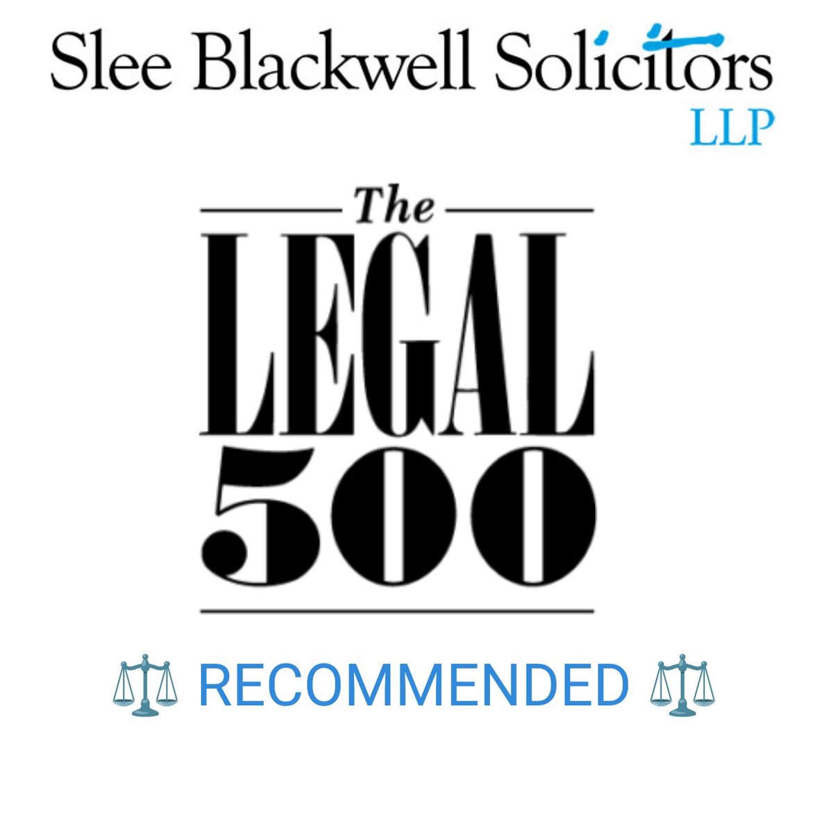 We're delighted to be in @thelegal500
Our #PersonalInjury, #ClinicalNegligence & #ContentiousProbate depts all feature with @dogbitesolicitr @LizDunx
@MoxeyButler @Oliver_Thorne1 @CarolineWebberB & others being particularly mentioned 

#legal500 

sleeblackwell.co.uk/legal-articles…