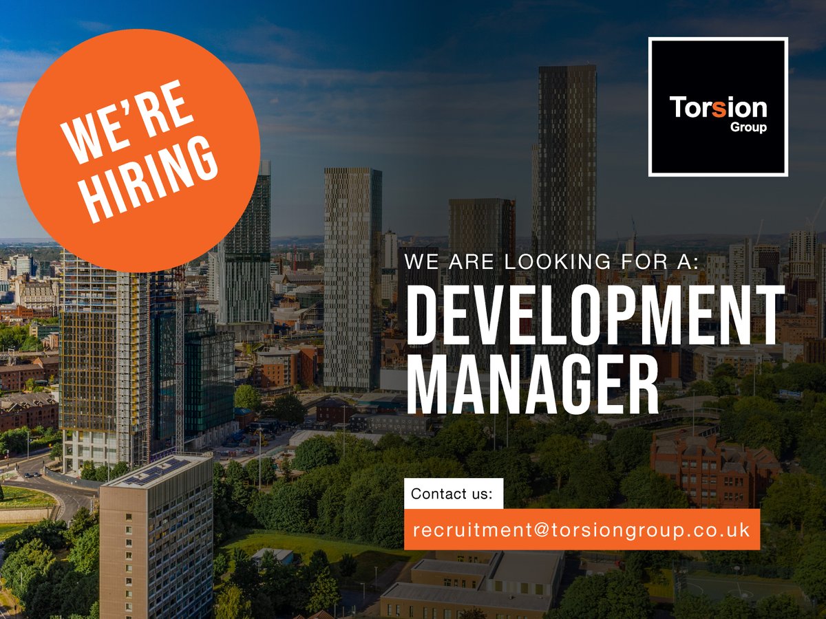 TorsionGroup's tweet photo. *** WE'RE RECRUITING ***
We have an exciting vacancy for a #DevelopmentManager to join our team.
Simply click the link below for a full job description, or contact us at - recruitment@torsiongroup.co.uk for further information.
https://t.co/legXlpznrO https://t.co/sx5jtsuiaU