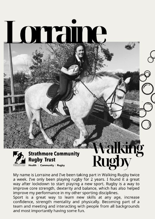 StrathCommTrust's tweet photo. Our final feature for Scottish Women and Girls in Sport week is the lovely Lorraine! One of our stalwarts of Walking Rugby, Lorraine always brings a great energy to any session she attends!

#SheCanSheWill #swgisw

@actify @activescotland https://t.co/wfQozKHwBx