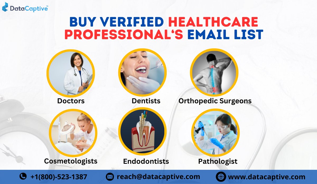 JacobMathew94's tweet photo. Unlock the power of precision targeting with DataCaptive's Healthcare Professionals #EmailList!📧Reach #Doctors , #dentists, and more with ease. 

Stay ahead in the healthcare industry with our reliable data.💼

Get Started Now: https://t.co/v1xtSKrtQG

#DataCaptive #contacts https://t.co/5MoPmY4iI0