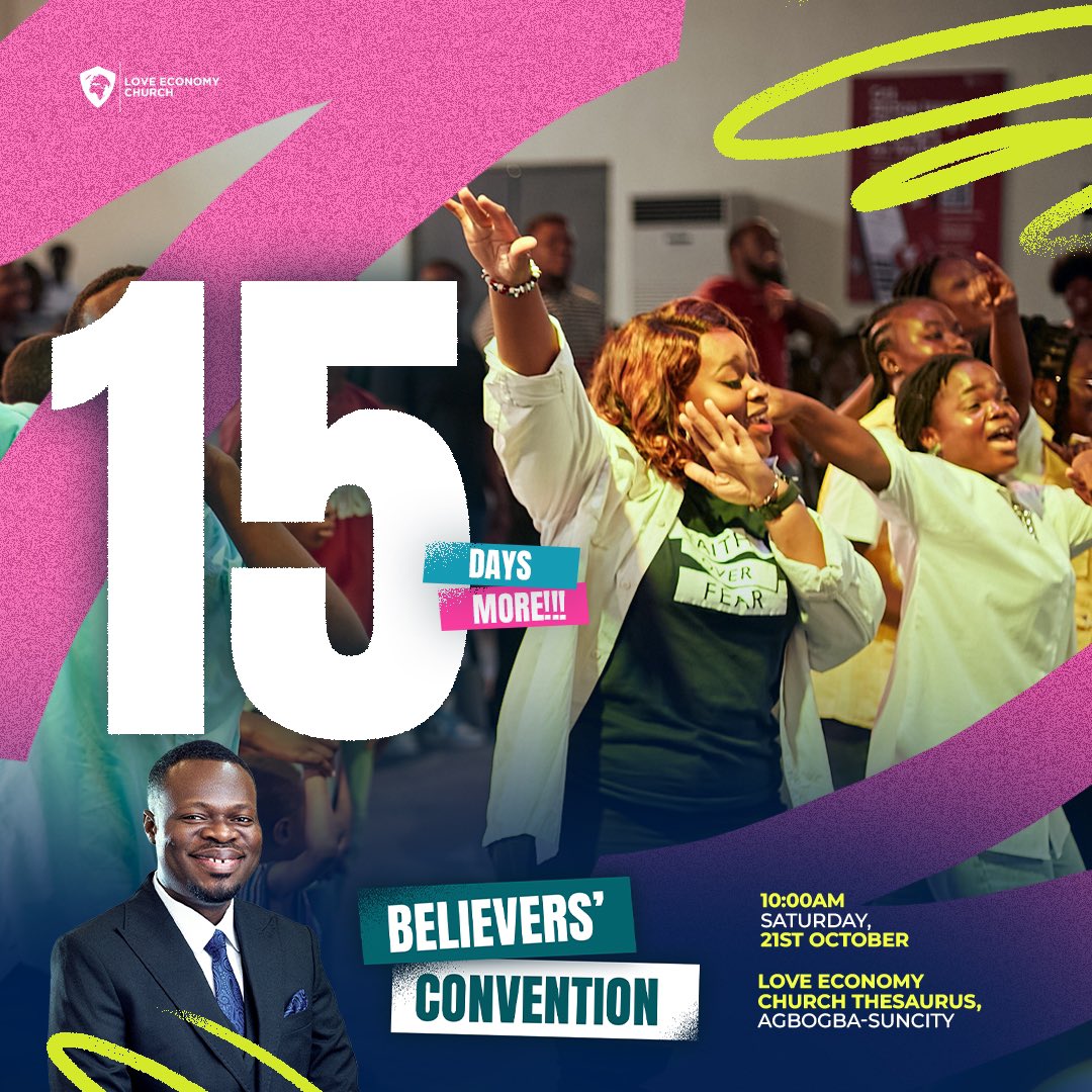 BishopIsaacOti's tweet photo. “…… And I will dwell in the house of the LORD for ever.”
Psalm 23:6 KJV

Where will you be dwelling on the 21st?

15 days to go🥳🥳🥳🥳🥳

#bishopisaacotiboateng #loveeconomychurch #beliversconvention #accratwitter https://t.co/yk5vAlcSSq